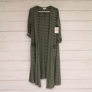 Lularoe gray and white striped Sarah